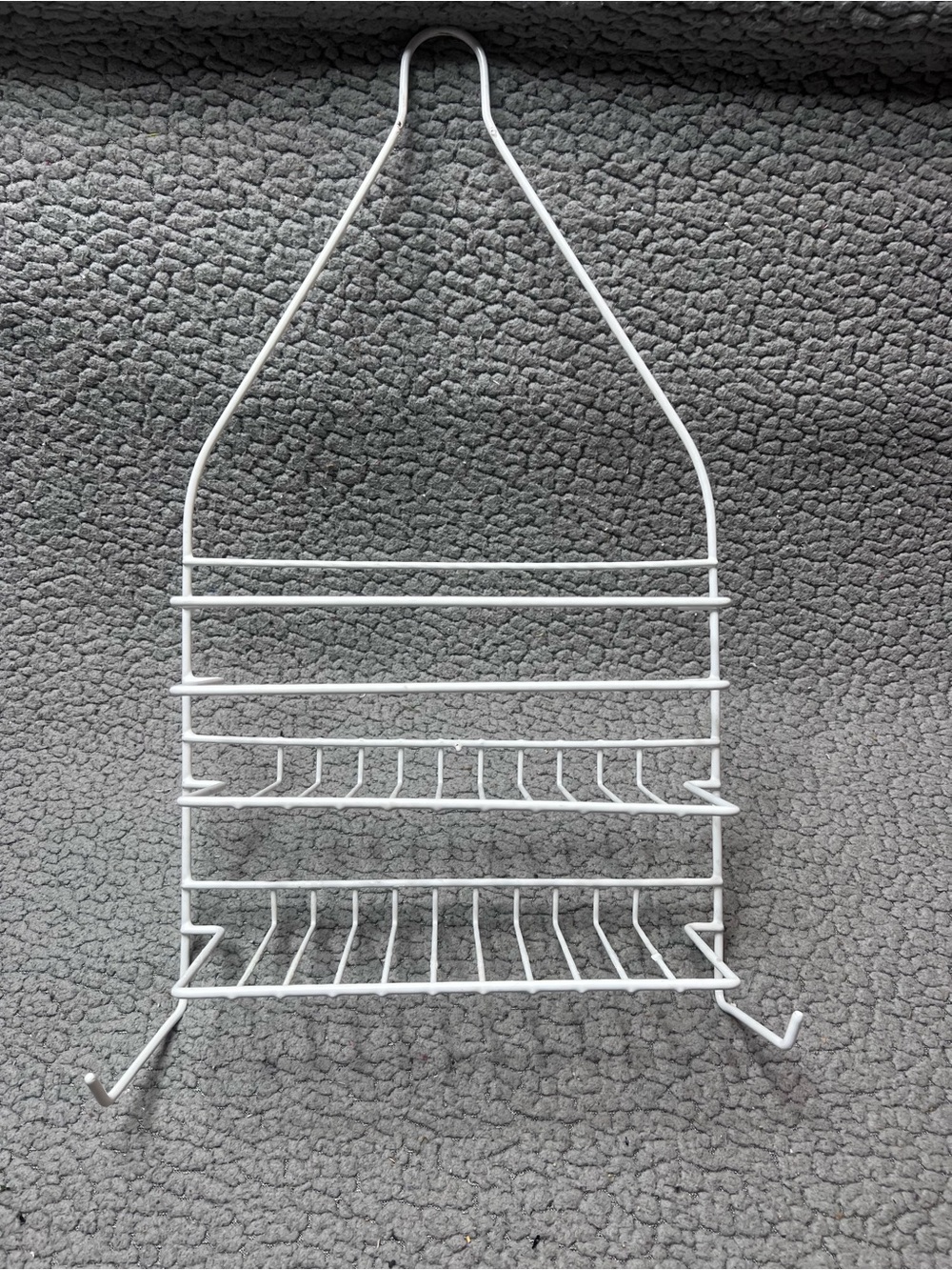 Show Caddy 3 Tier Design With 2 Hooks White New Metal Shower Caddy